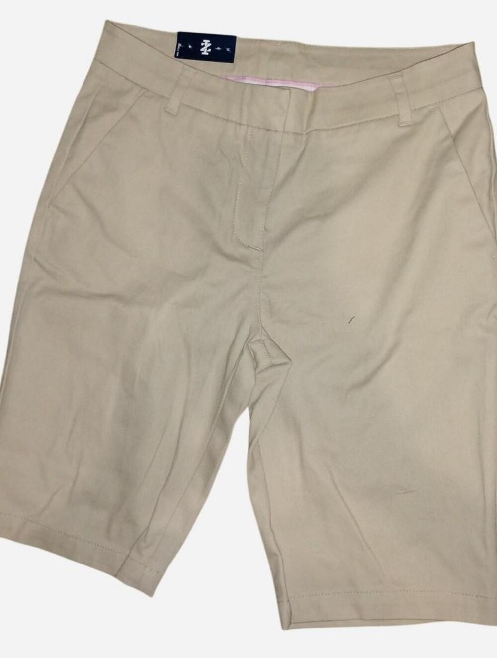 IZOD Approved Schoolwear Tan Khaki Stretch Skinny Bermuda Shorts Size 5 NWT